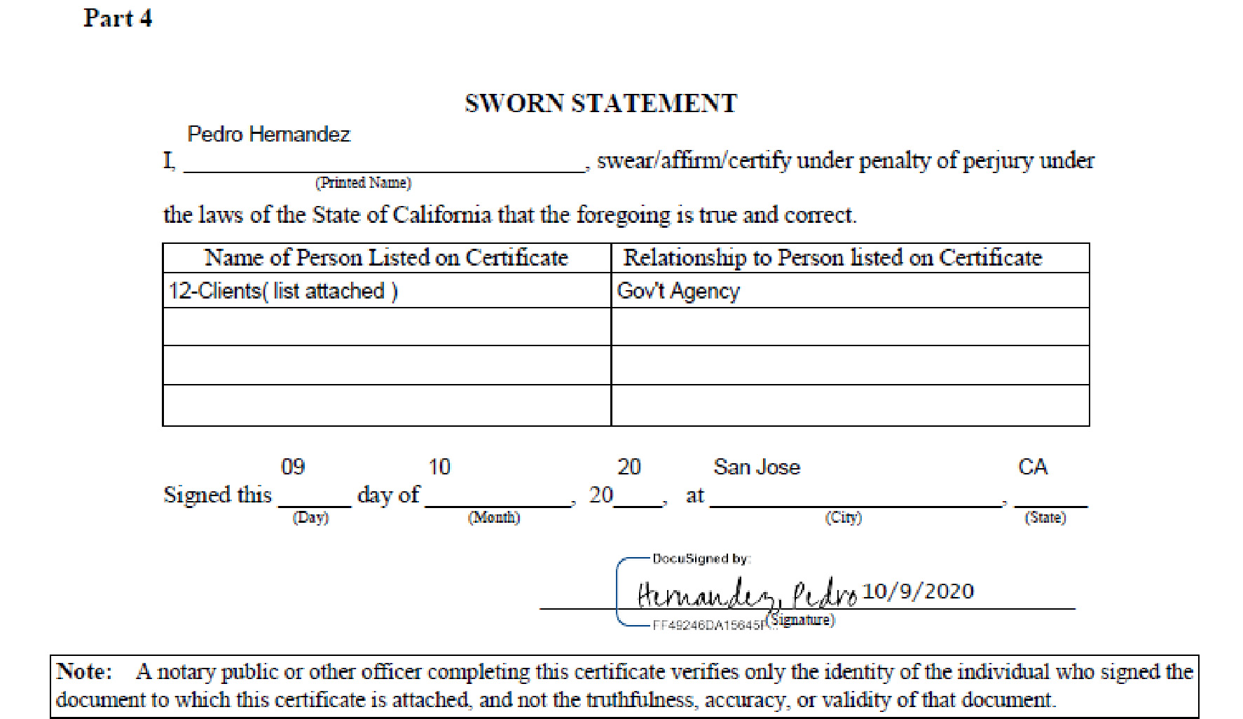 supervisor signature